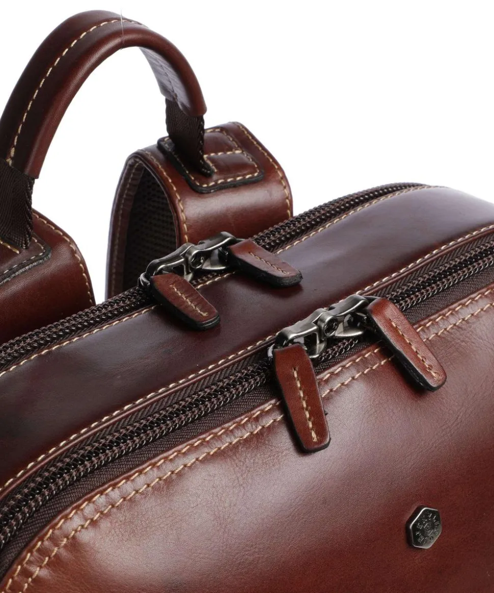 Montana Rucksack 15″ fein genarbtes Rindsleder dunkelbraun