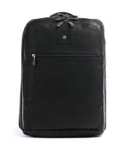 Montana Rucksack 15″ glattes Leder schwarz