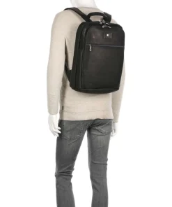 Montana Rucksack 15″ glattes Leder schwarz