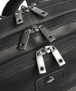 Montana Rucksack 15″ glattes Leder schwarz