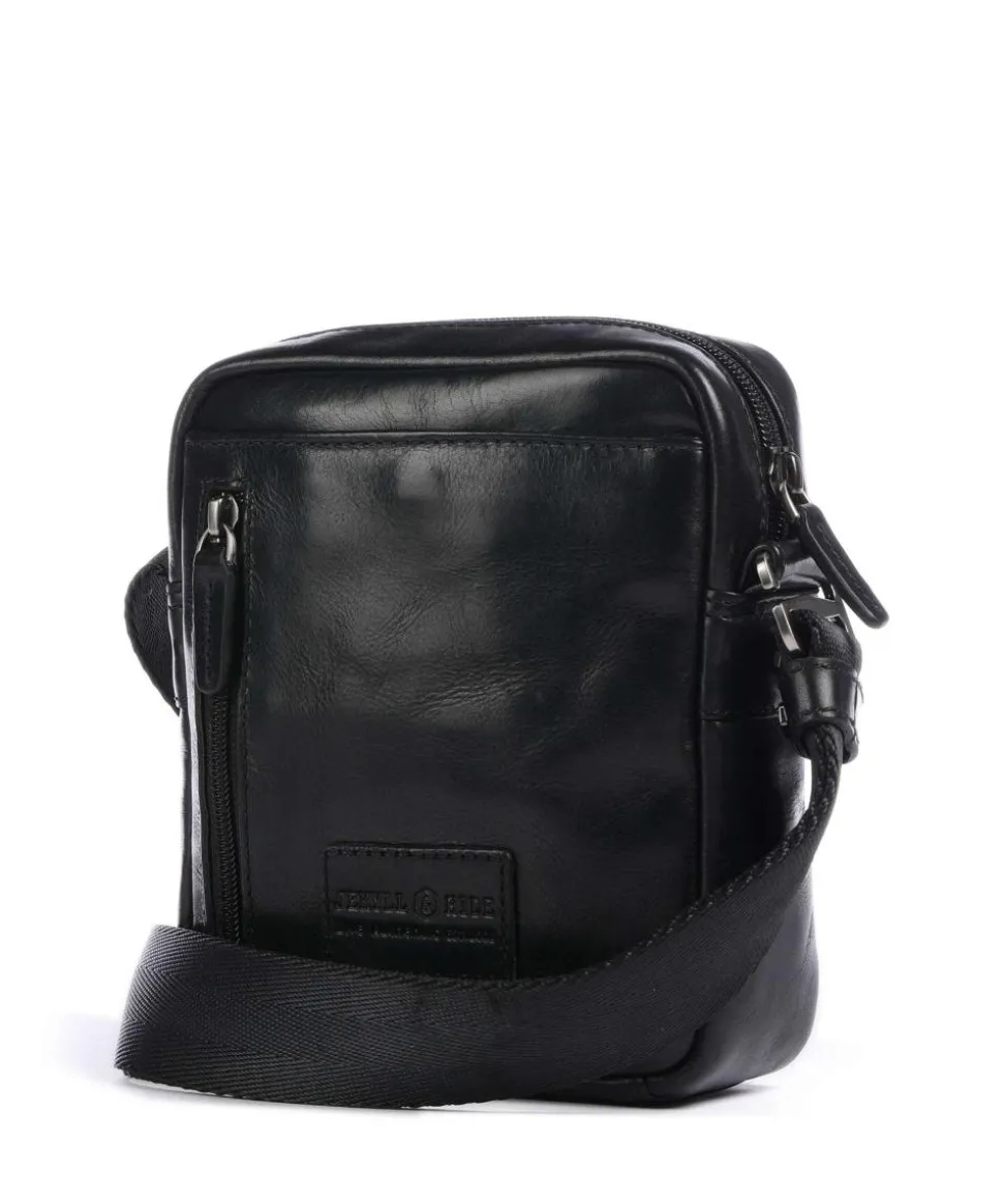 Montana Umhängetasche fein genarbtes Rindsleder schwarz