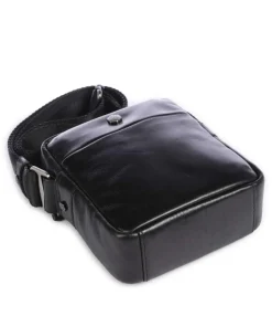 Montana Umhängetasche fein genarbtes Rindsleder schwarz