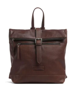 Montreal 26N Rucksack genarbtes Leder dunkelbraun