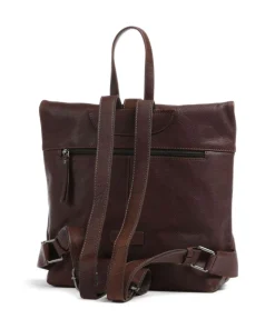 Montreal 26N Rucksack genarbtes Leder dunkelbraun
