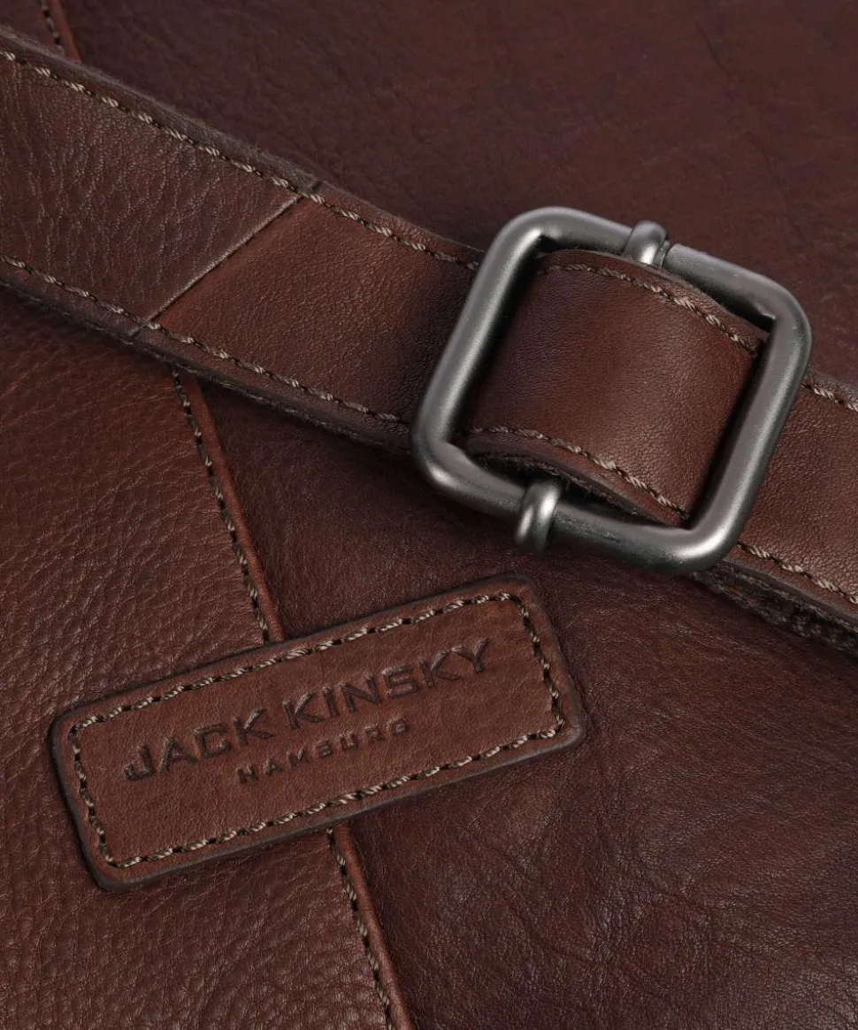 Montreal 26N Rucksack genarbtes Leder dunkelbraun