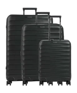 Mooby 4-Rollen Trolley Set schwarz 3-tlg.