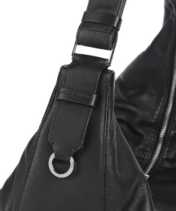 Moon Sheep Natural L Beuteltasche Schafsleder schwarz