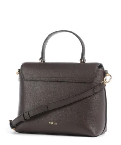 Moonlight S Handtasche genarbtes Leder dunkelbraun