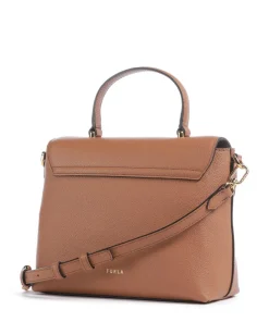 Moonlight S Handtasche genarbtes Leder braun