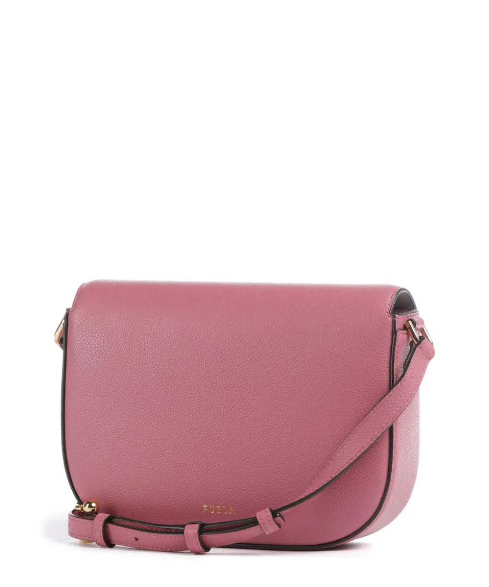 Moonlight S Umhängetasche genarbtes Leder pink