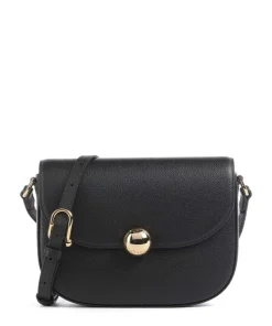 Moonlight S Umhängetasche genarbtes Leder schwarz