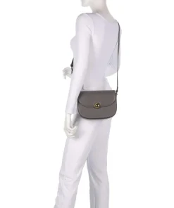 Moonlight S Umhängetasche genarbtes Leder dunkelgrau