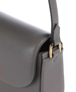 Moonlight S Umhängetasche genarbtes Leder dunkelgrau