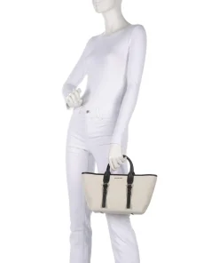 Moore Handtasche Canvas beige/schwarz