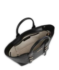 Moore Handtasche genarbtes Rindsleder schwarz