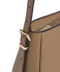 Moore Schultertasche genarbtes Rindsleder braun