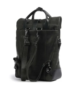 Mount Ivy Rolltop Rucksack 13″ genarbtes Leder dunkelgrün