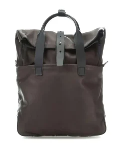 Mount Ivy XL Rolltop Rucksack 13″ genarbtes Rindsleder braun