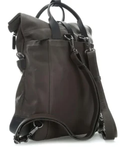 Mount Ivy XL Rolltop Rucksack 13″ genarbtes Rindsleder braun