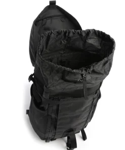 Mountain 16L Rucksack recyceltes Ripstop-Nylon schwarz