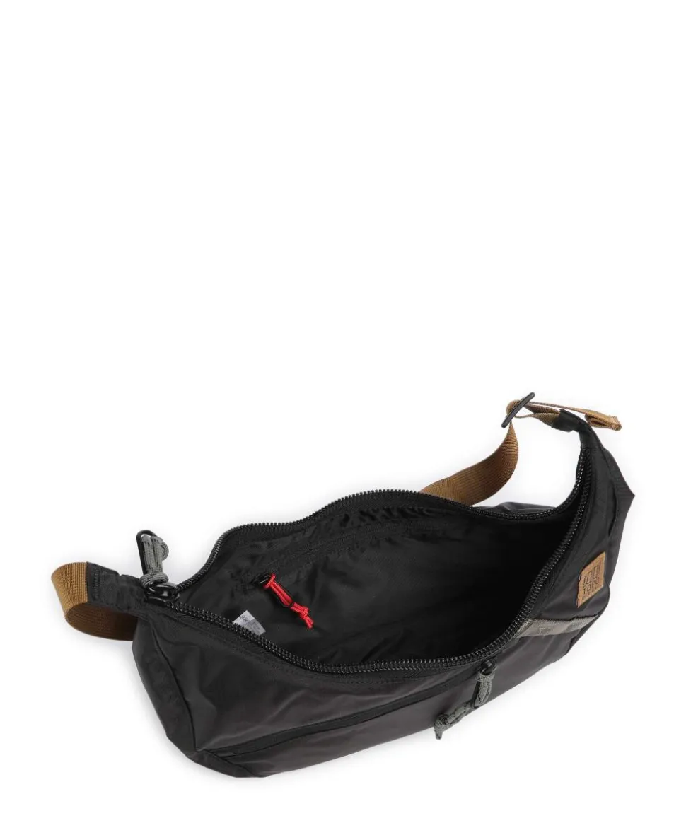 Mountain Umhängetasche recyceltes Ripstop-Nylon schwarz