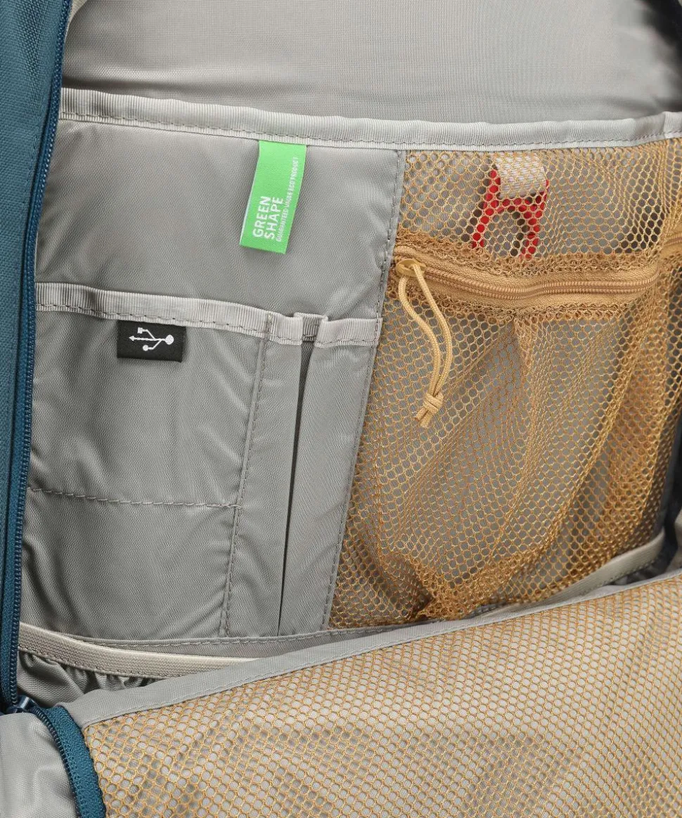 Mundo 38 Carry-On Reiserucksack 15″ recyceltes Ripstop-Polyester petrol