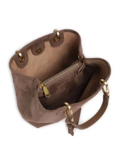 My EA Handtasche aufgerautes Rindsleder braun