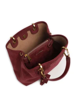 My EA Handtasche aufgerautes Rindsleder dunkelrot