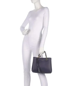 My EA Handtasche Lederimitat dunkelblau