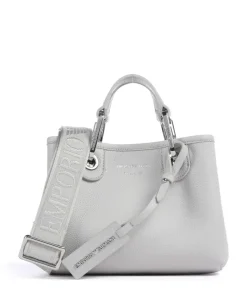 My EA Handtasche Lederimitat hellgrau