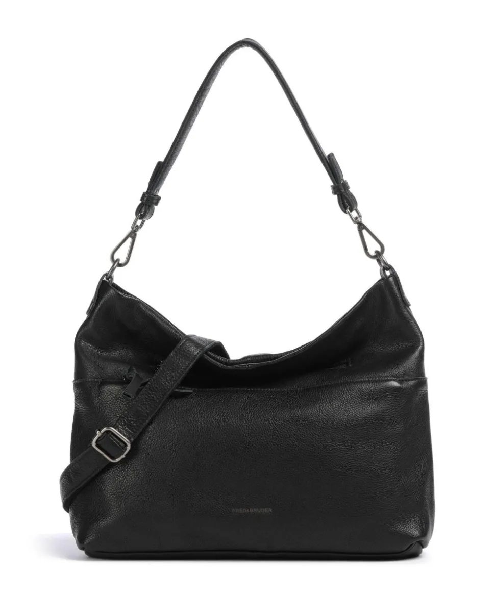 My old Friend Beuteltasche genarbtes Leder schwarz