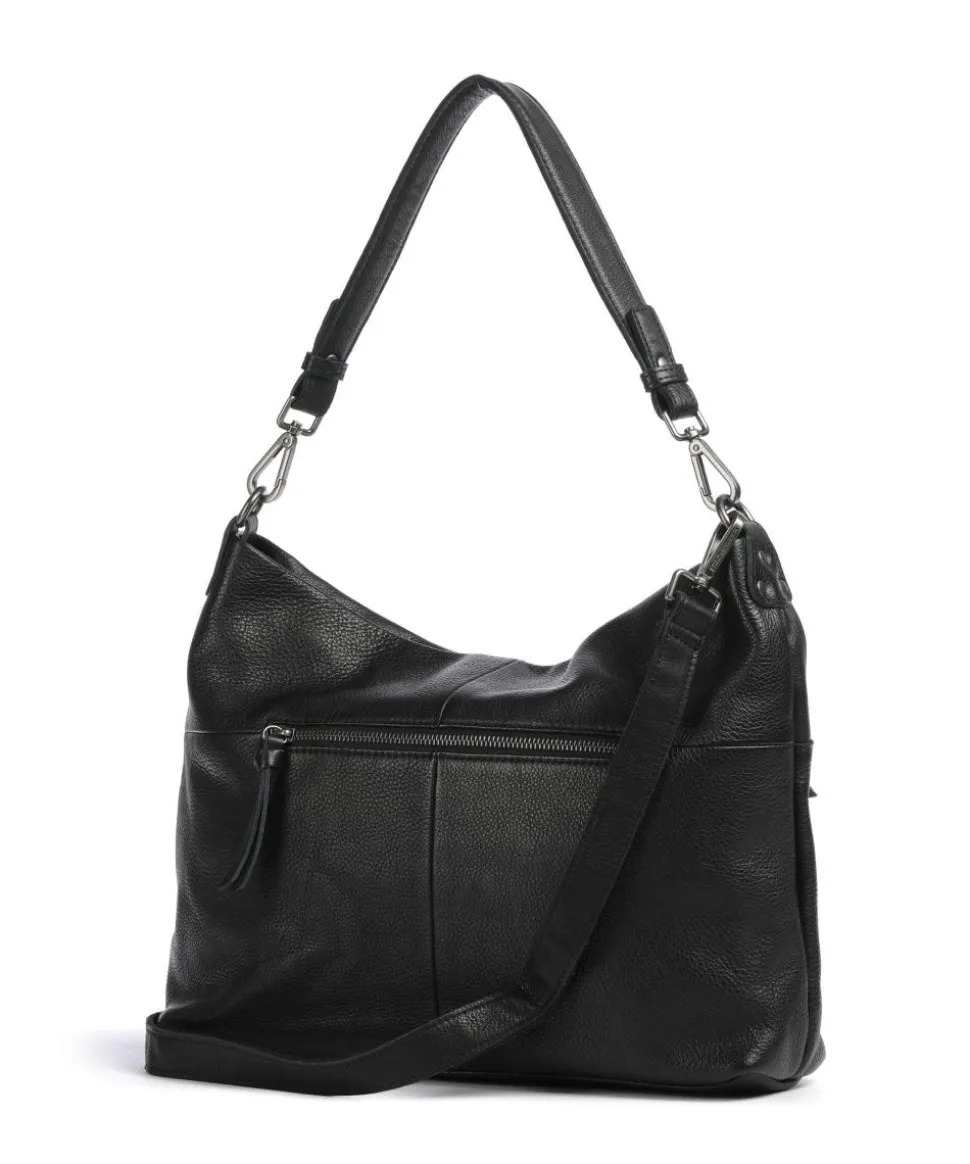 My old Friend Beuteltasche genarbtes Leder schwarz