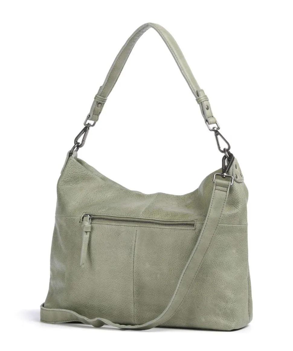 My old Friend Beuteltasche genarbtes Leder grün