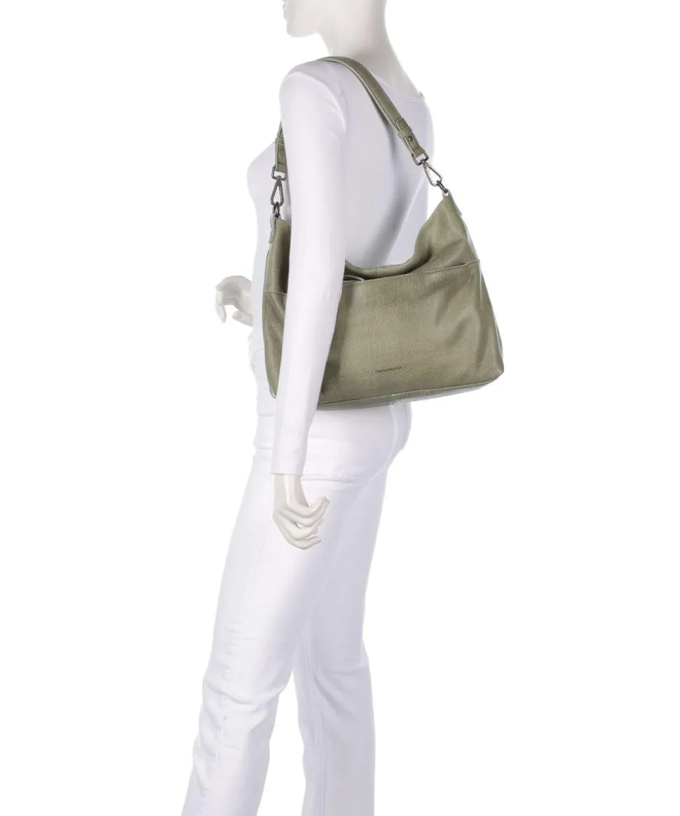 My old Friend Beuteltasche genarbtes Leder grün