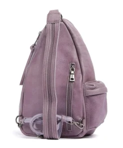 My old Friend Rucksack genarbtes Leder lavendel