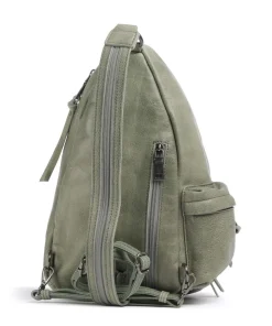 My old Friend Rucksack genarbtes Leder graugrün