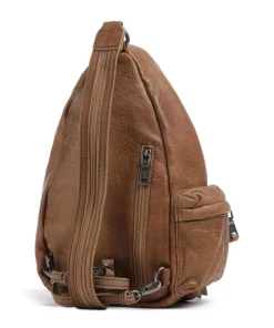 My old Friend Rucksack genarbtes Leder karamellbraun