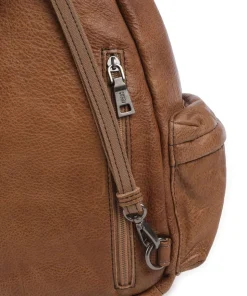 My old Friend Rucksack genarbtes Leder karamellbraun