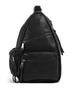 My old Friend Rucksack-Tasche genarbtes Leder schwarz