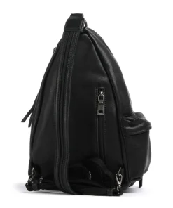 My old Friend Rucksack-Tasche genarbtes Leder schwarz