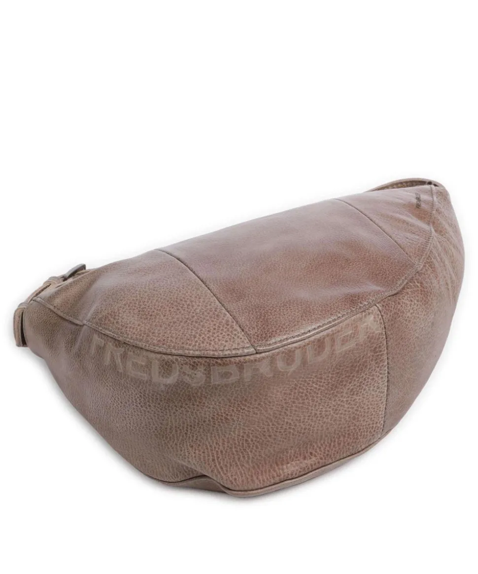 My old Friend Schultertasche genarbtes Leder taupe