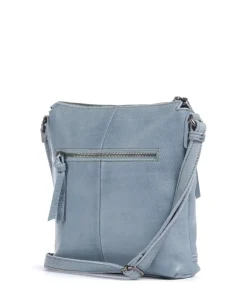 My old Friend Umhängetasche genarbtes Leder blaugrau
