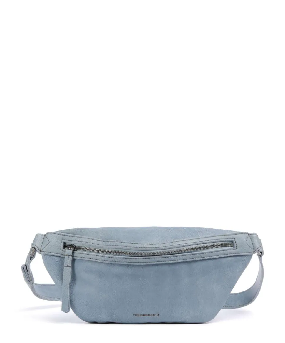 My old Friend Umhängetasche genarbtes Leder blaugrau