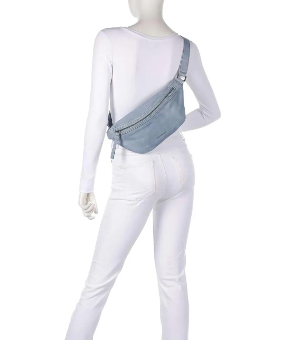 My old Friend Umhängetasche genarbtes Leder blaugrau