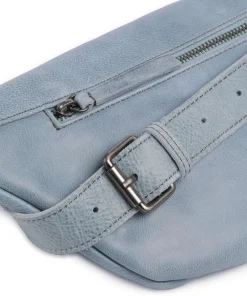 My old Friend Umhängetasche genarbtes Leder blaugrau