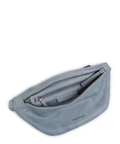 My old Friend Umhängetasche genarbtes Leder blaugrau