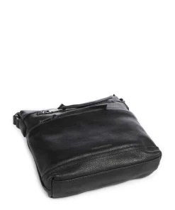 My old Friend Umhängetasche genarbtes Leder schwarz