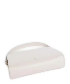 Myfurla Mini Umhängetasche fein genarbtes Leder weiß