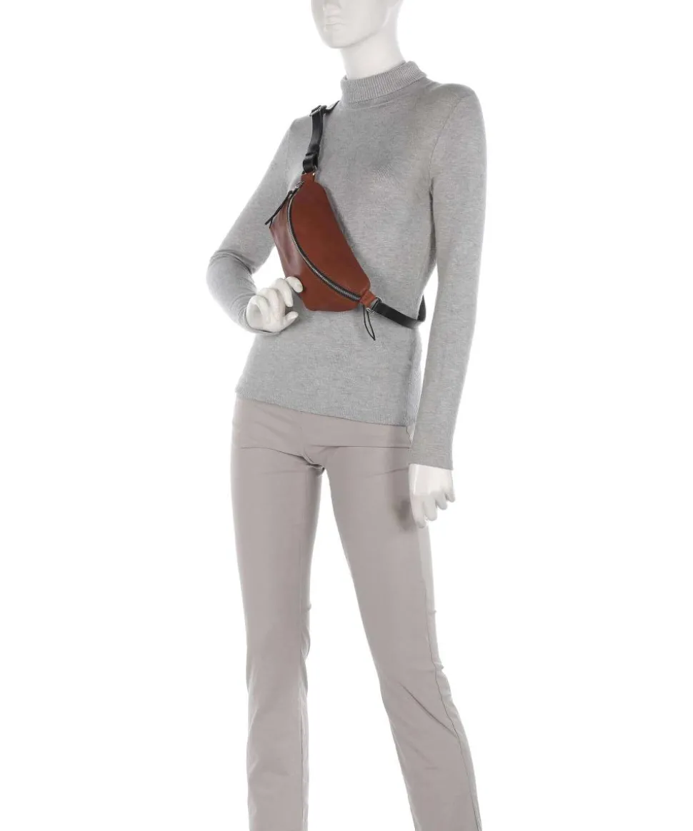 Nabuku Gürteltasche fein genarbtes Rindsleder cognac