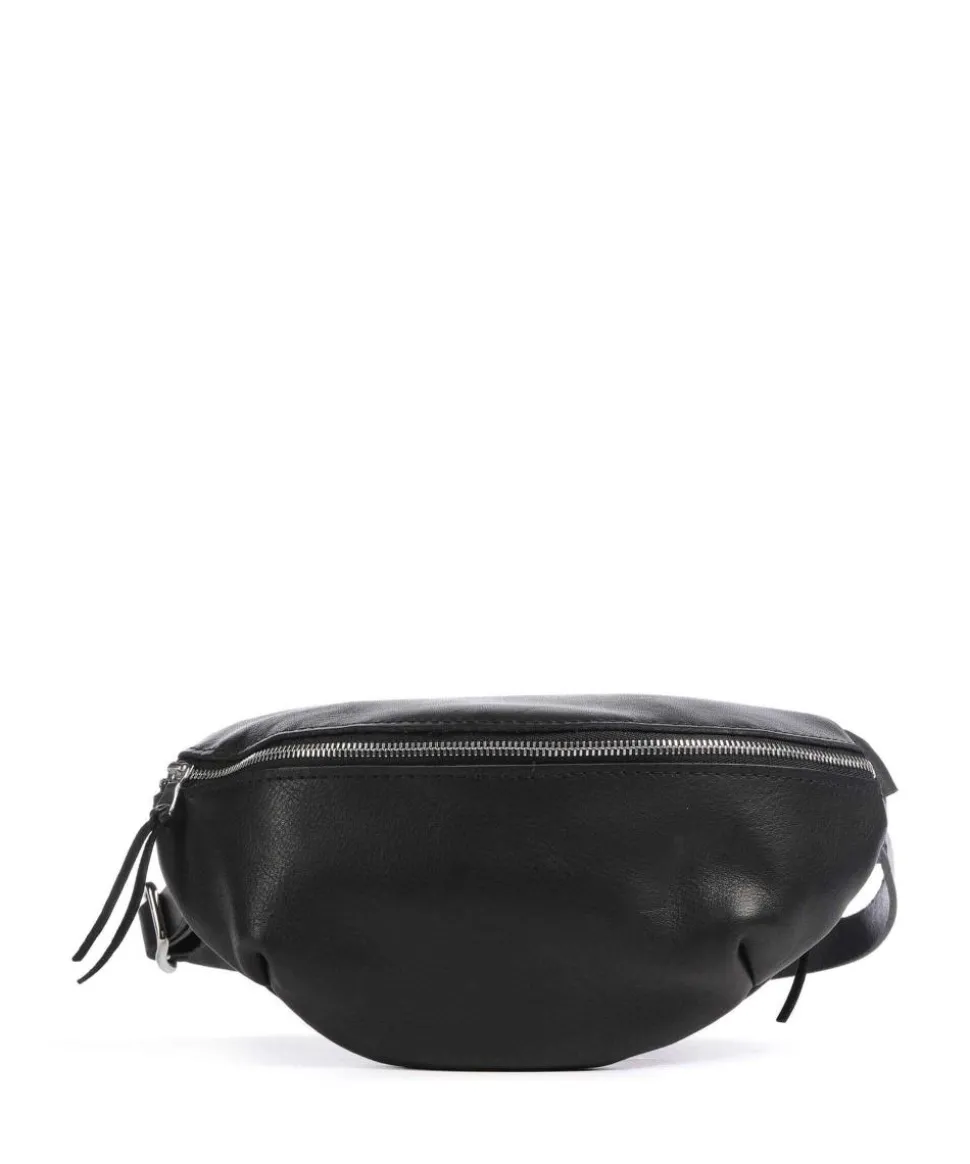 Nabuku Gürteltasche fein genarbtes Rindsleder schwarz